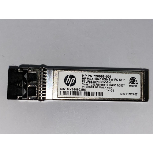 Трансивер HPE MSA FTLF8528P3BCV-1H 8Gb SFP+ 720998-001